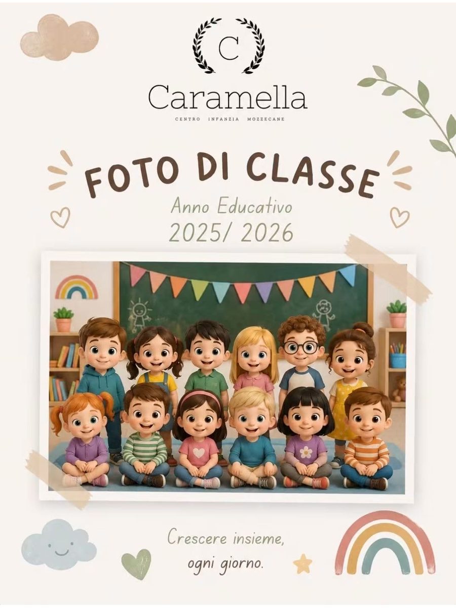 Tavola della foto di classe dell’anno educativo