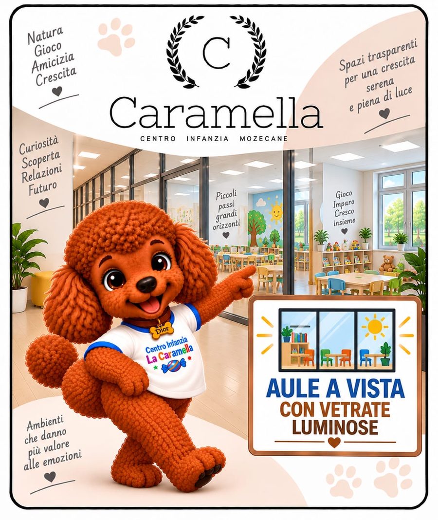 Aule a vista con vetrate luminose sul corridoio
