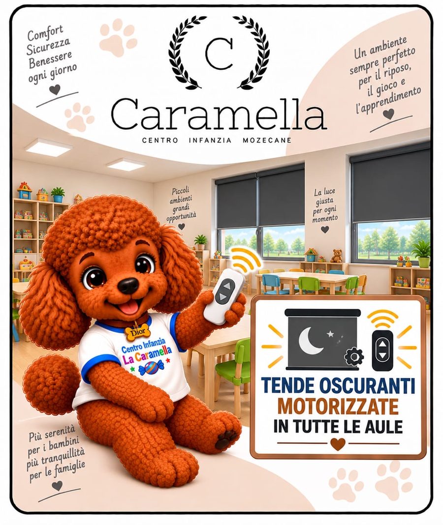 Tende oscuranti motorizzate in tutte le aule